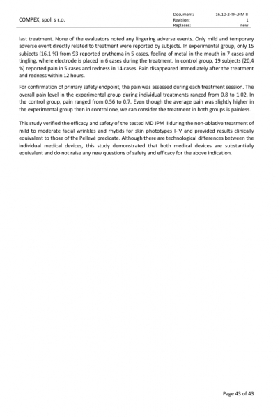 Post-market clinical follow-up study report (PMCF study):  Verification of the efficacy and safety of the medical device JETT PLASMA  Medical II snimek-obrazovky-4-4-2025-9270-1.jpeg