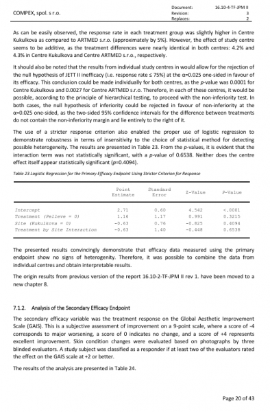 Post-market clinical follow-up study report (PMCF study):  Verification of the efficacy and safety of the medical device JETT PLASMA  Medical II snimek-obrazovky-4-4-2025-93150.jpeg
